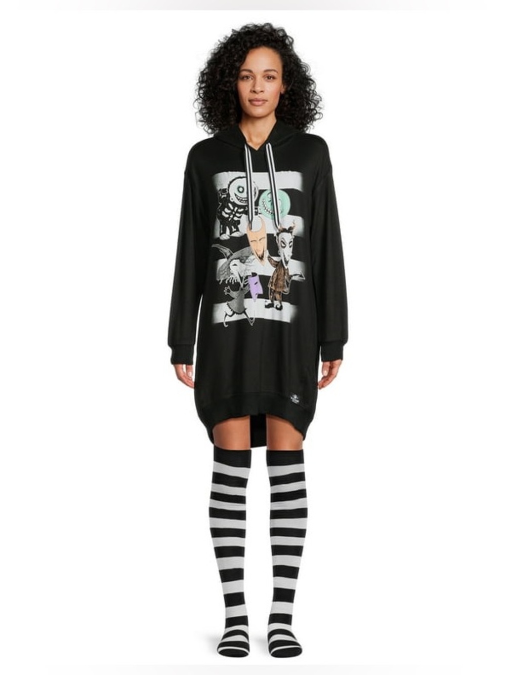 Disney Nightmare Before Christmas Black Hoodie with Lock, Shock, and Barrel - Picture 2 of 10